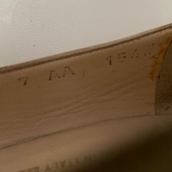 VINTAGE Ferragamo Tan Brown Leather Buckle Pumps Heels Shoes 7 - Picture 13 of 15